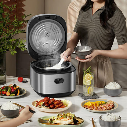 JOYOUNG Rice Cooker 8 Cup, 14 Menu Options Multi-Functional Rice Cooker Non-Stick Cooker Low Sugar Rice with Steamer, Keep Warm, LED Display, 4L, 860W